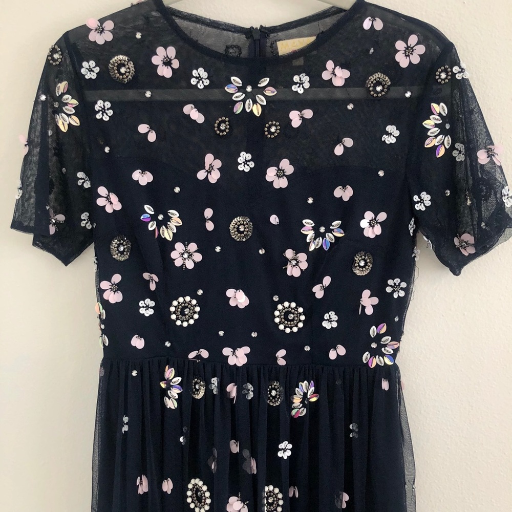 Maya petite sequin blue dress